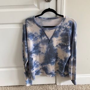 Tie-dyed longsleeve sweater
